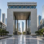 Modern institutional architecture in the Dubai financial district